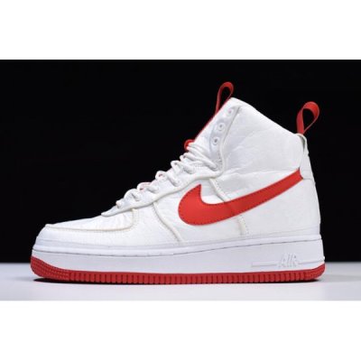 Nike Erkek Air Force 1 High '07 Qs Beyaz / Kırmızı Kaykay Ayakkabı Türkiye - IR717I14